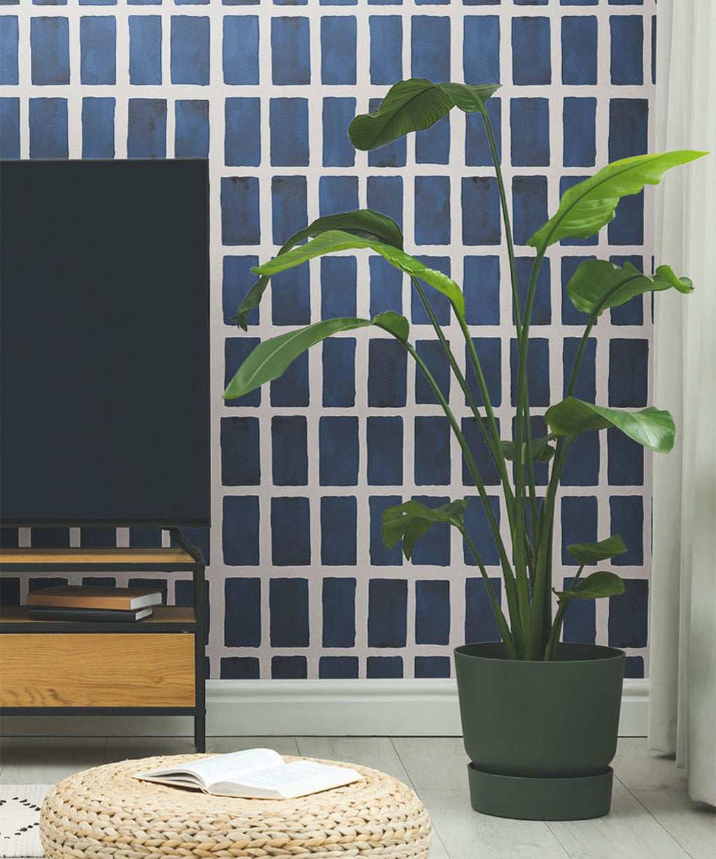 Barre Wallpaper, Midnight Light Beige