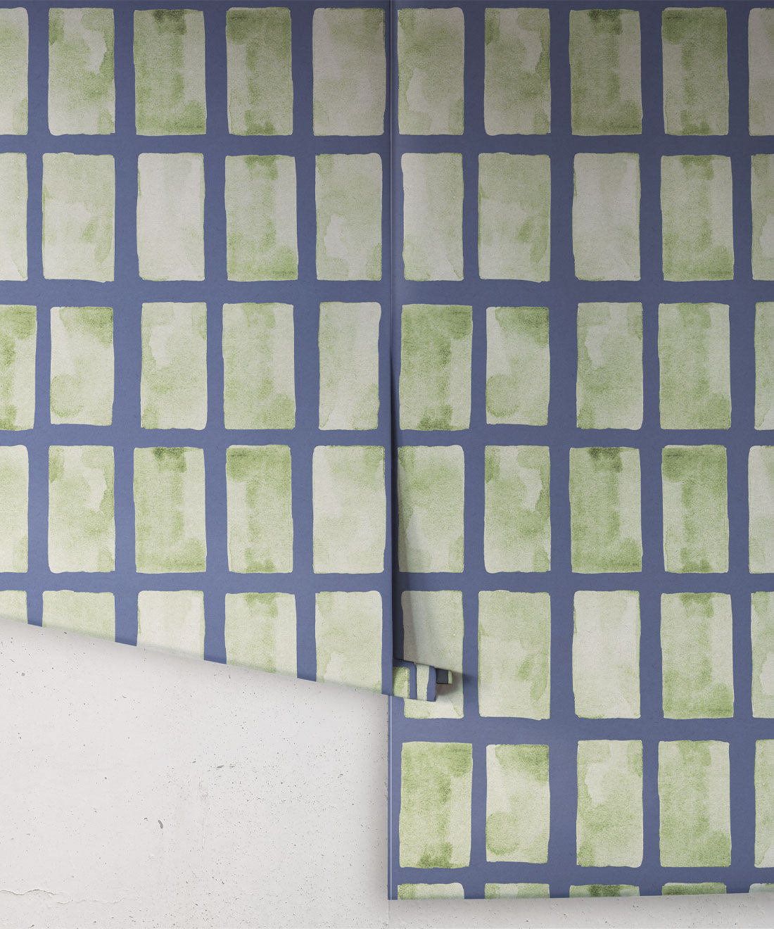 Barre Wallpaper, Sage Navy