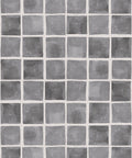 Carrée Wallpaper, Charcoal White