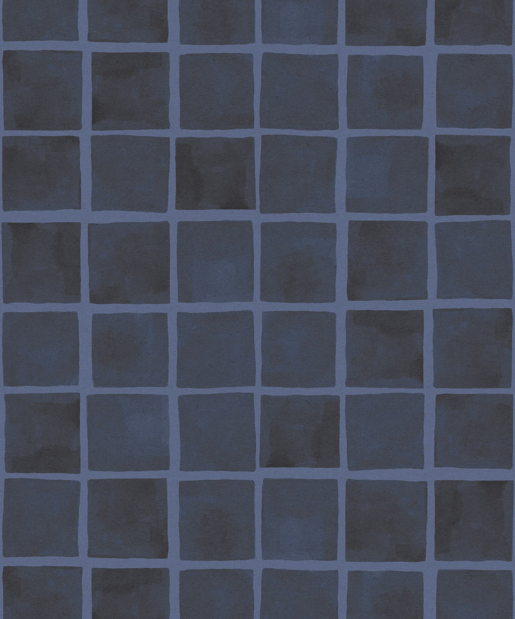 Carrée Wallpaper, Midnight Navy