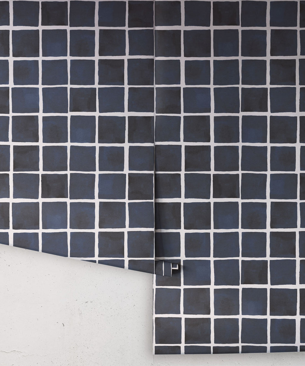 Carrée Wallpaper, Midnight White