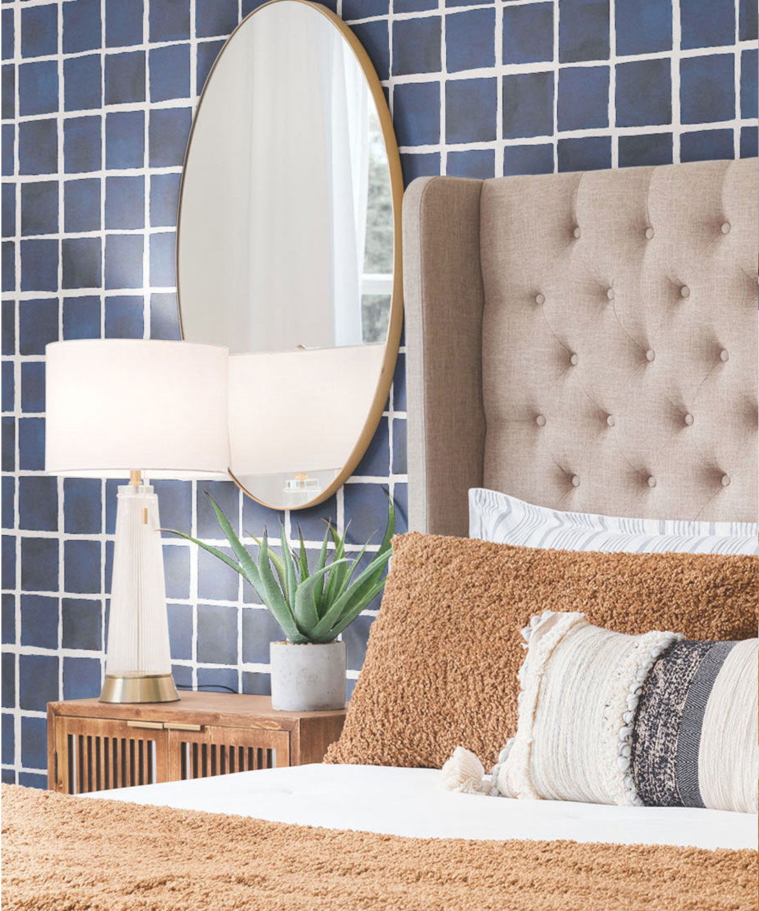 Carrée Wallpaper, Midnight White