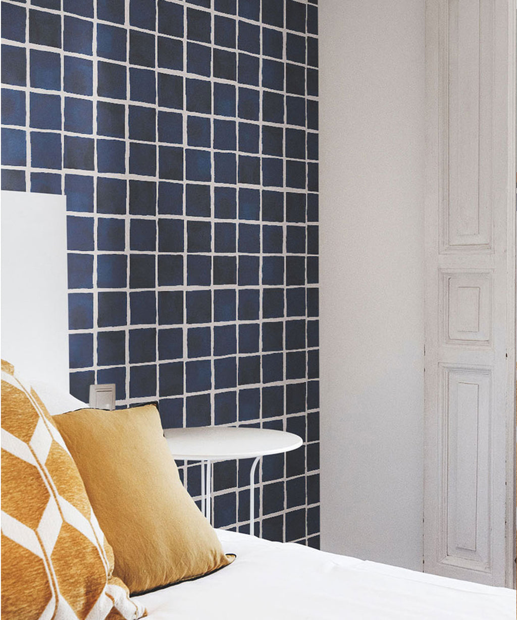 Carrée Wallpaper, Midnight White
