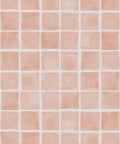 Carrée Wallpaper, Salmon White