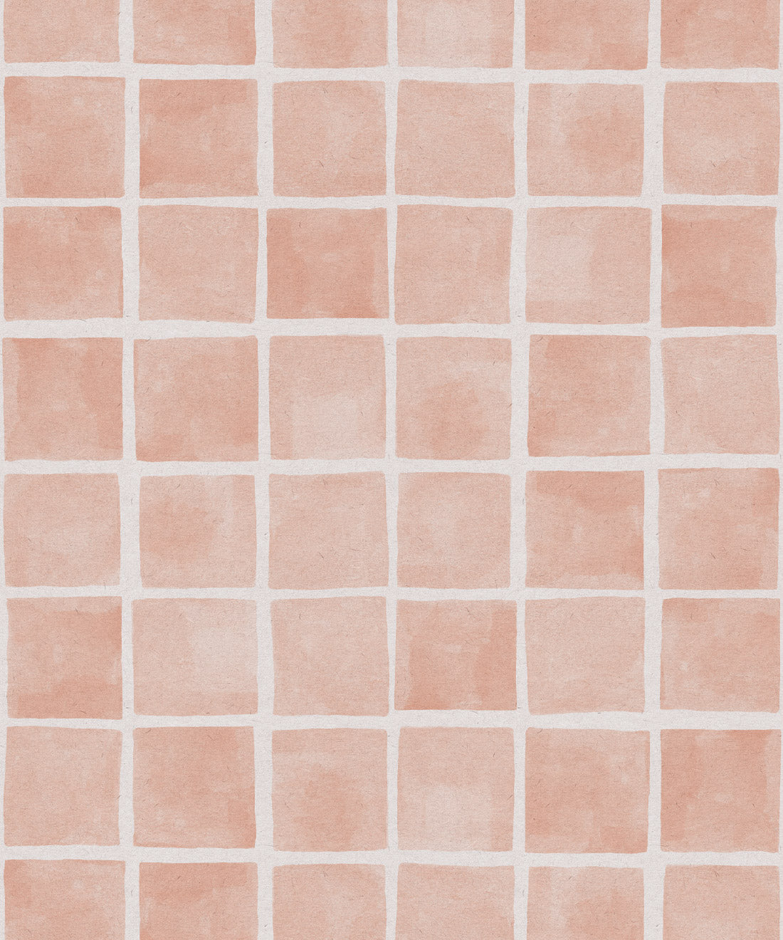 Carrée Wallpaper, Salmon White