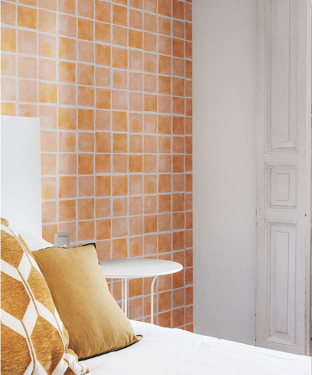 Carrée Wallpaper, Sienna Light Beige
