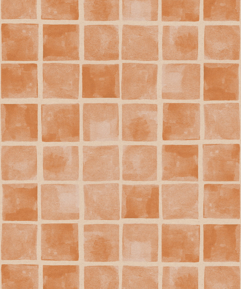 Carrée Wallpaper, Sienna Light Peach
