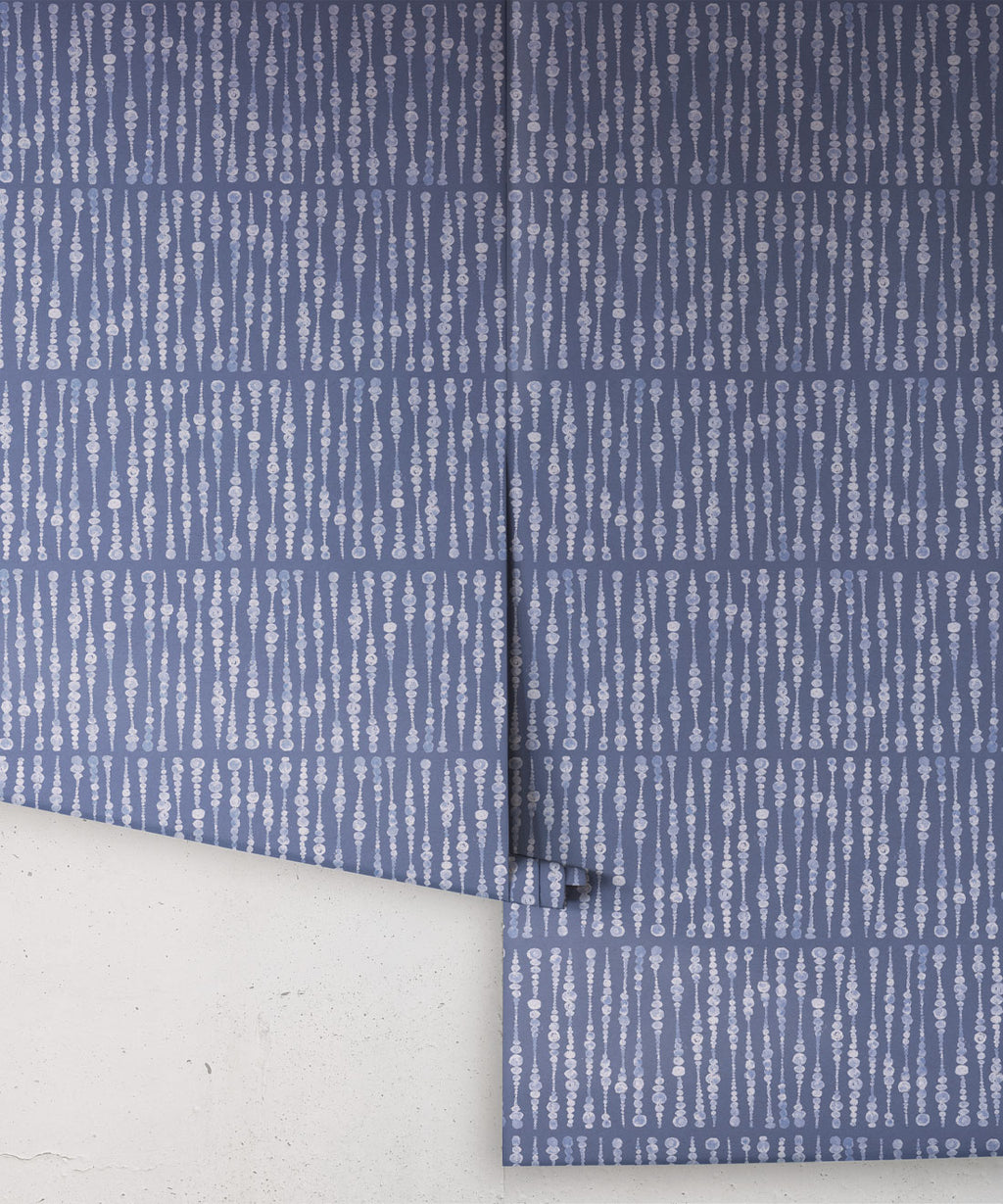 Cercles Deux Wallpaper, Blue Navy