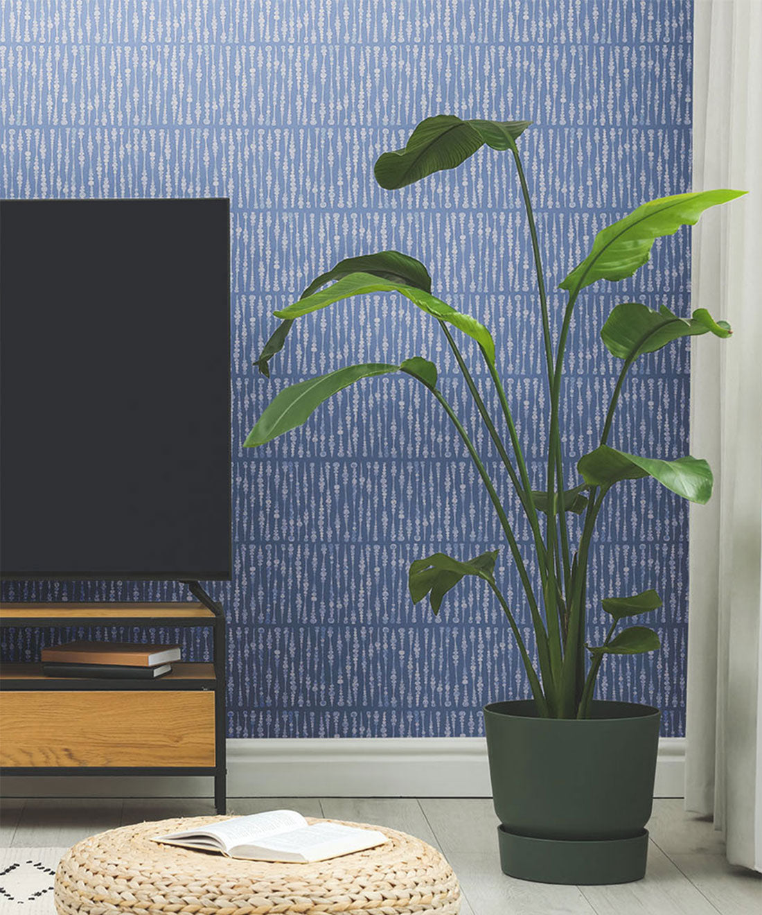 Cercles Deux Wallpaper, Blue Navy