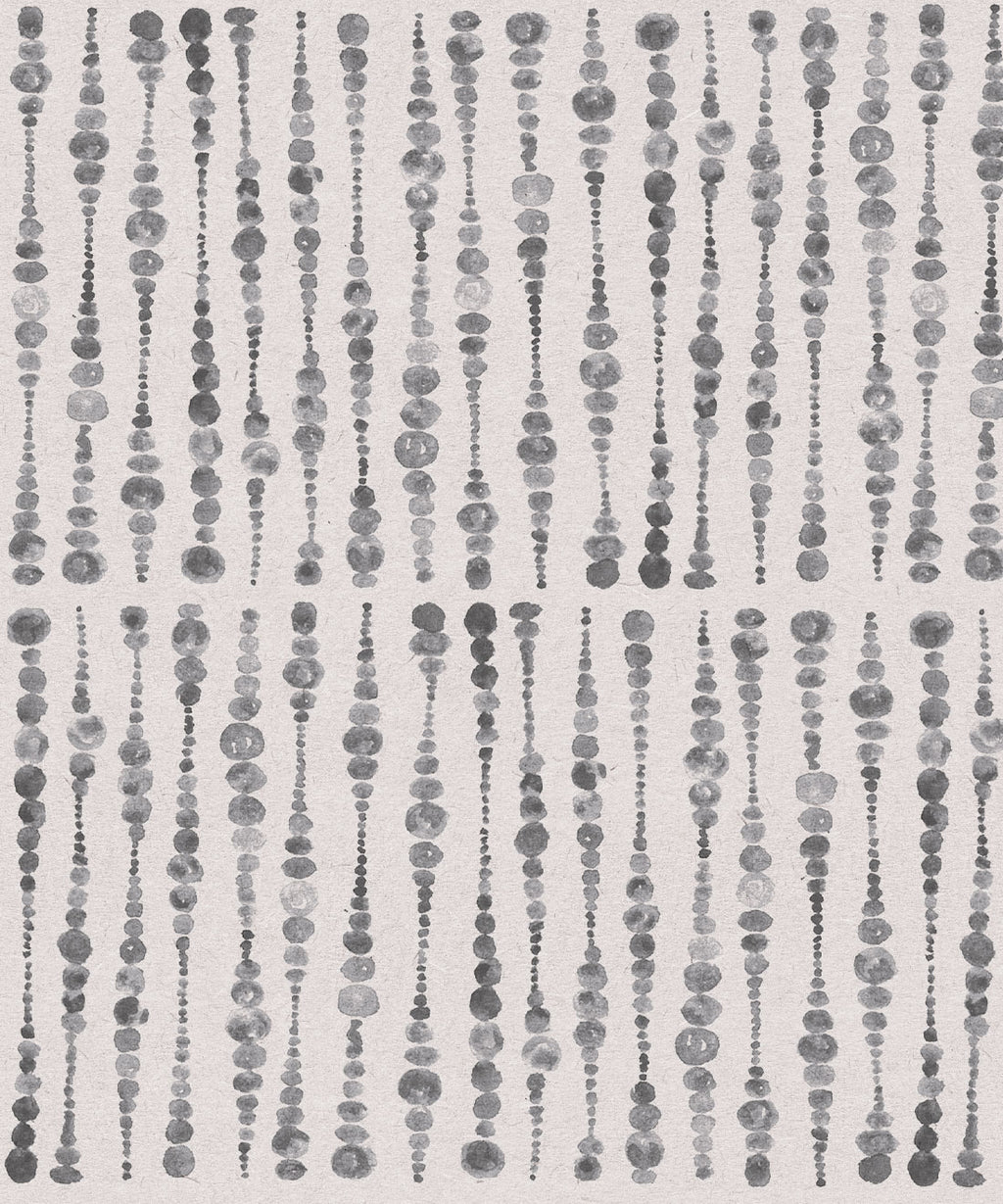 Cercles Deux Wallpaper, Charcoal White