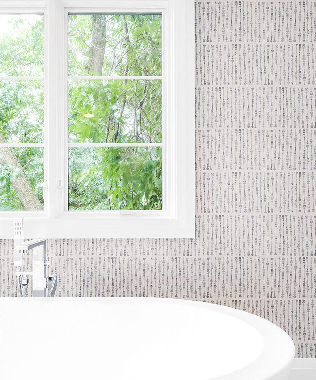 Cercles Deux Wallpaper, Charcoal White