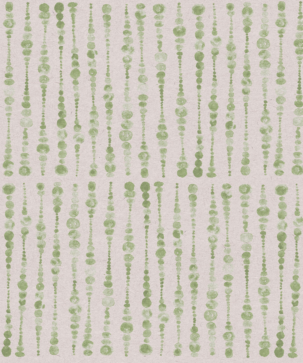 Cercles Deux Wallpaper, Sage Light Beige