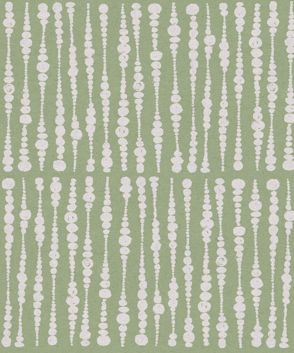 Cercles Deux Wallpaper, Snow Green