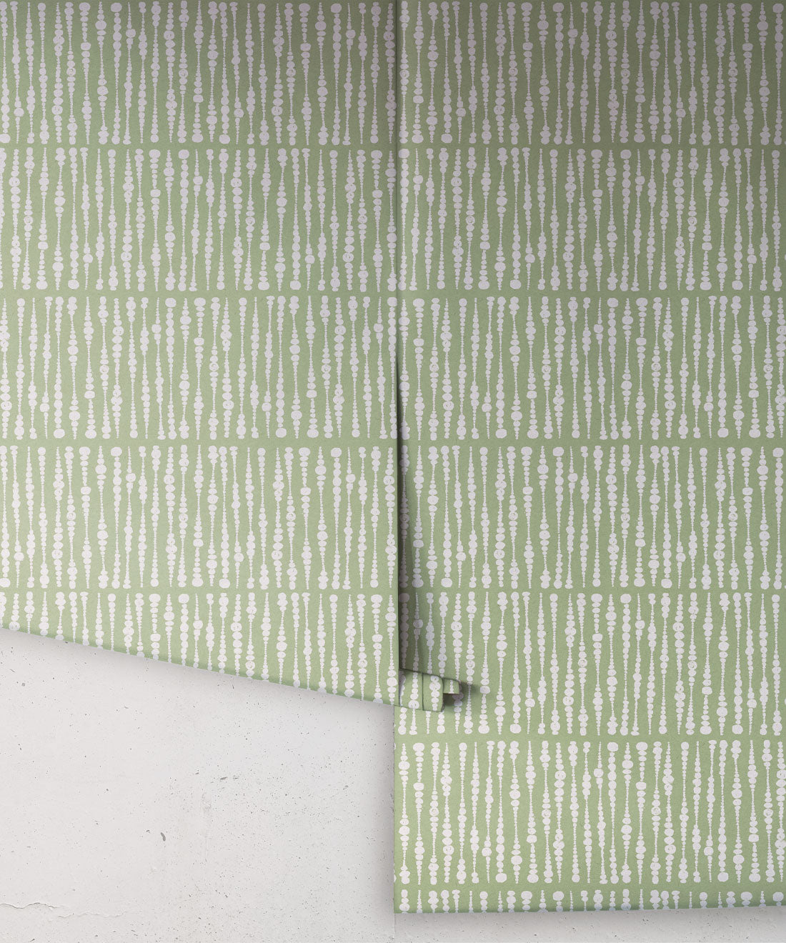Cercles Deux Wallpaper, Snow Green