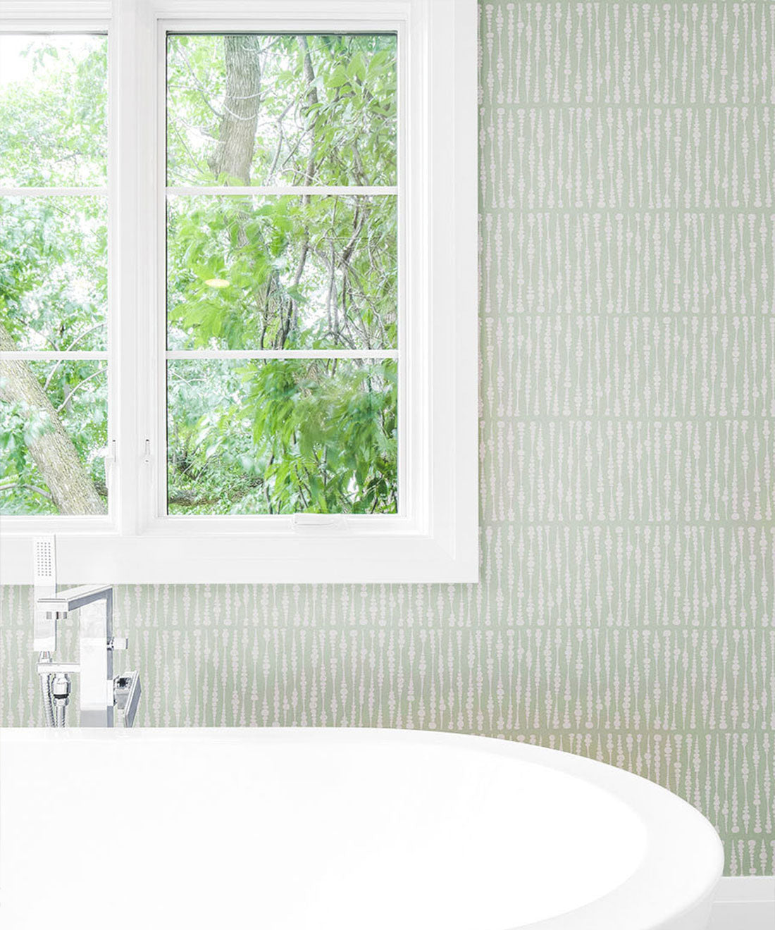 Cercles Deux Wallpaper, Snow Green