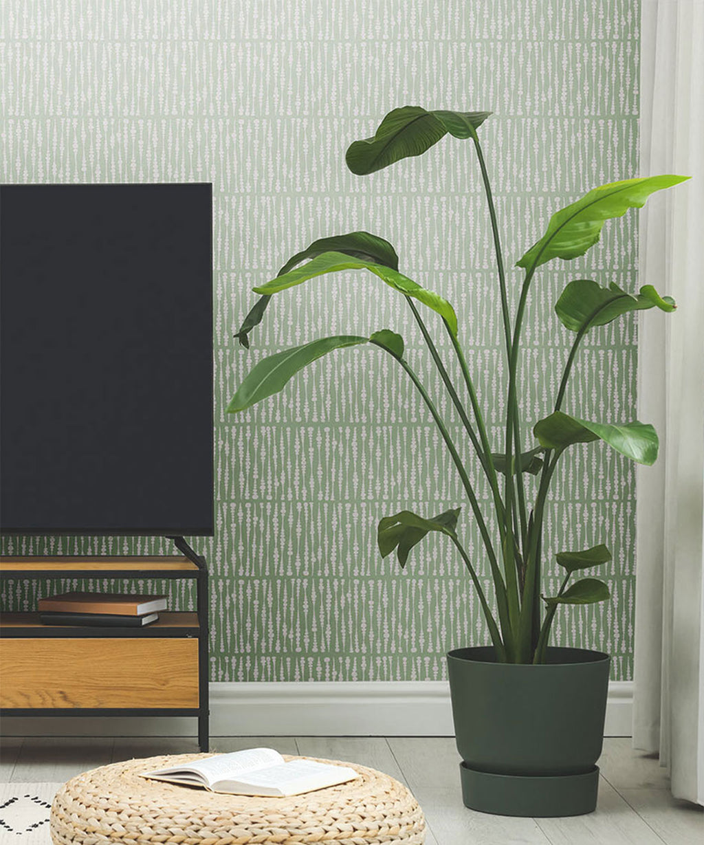 Cercles Deux Wallpaper, Snow Green