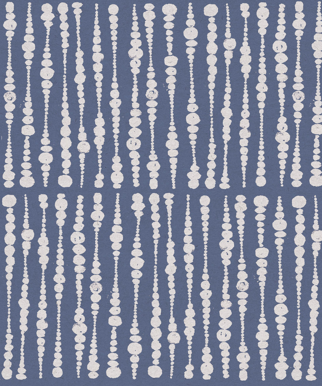 Cercles Deux Wallpaper, Snow Navy