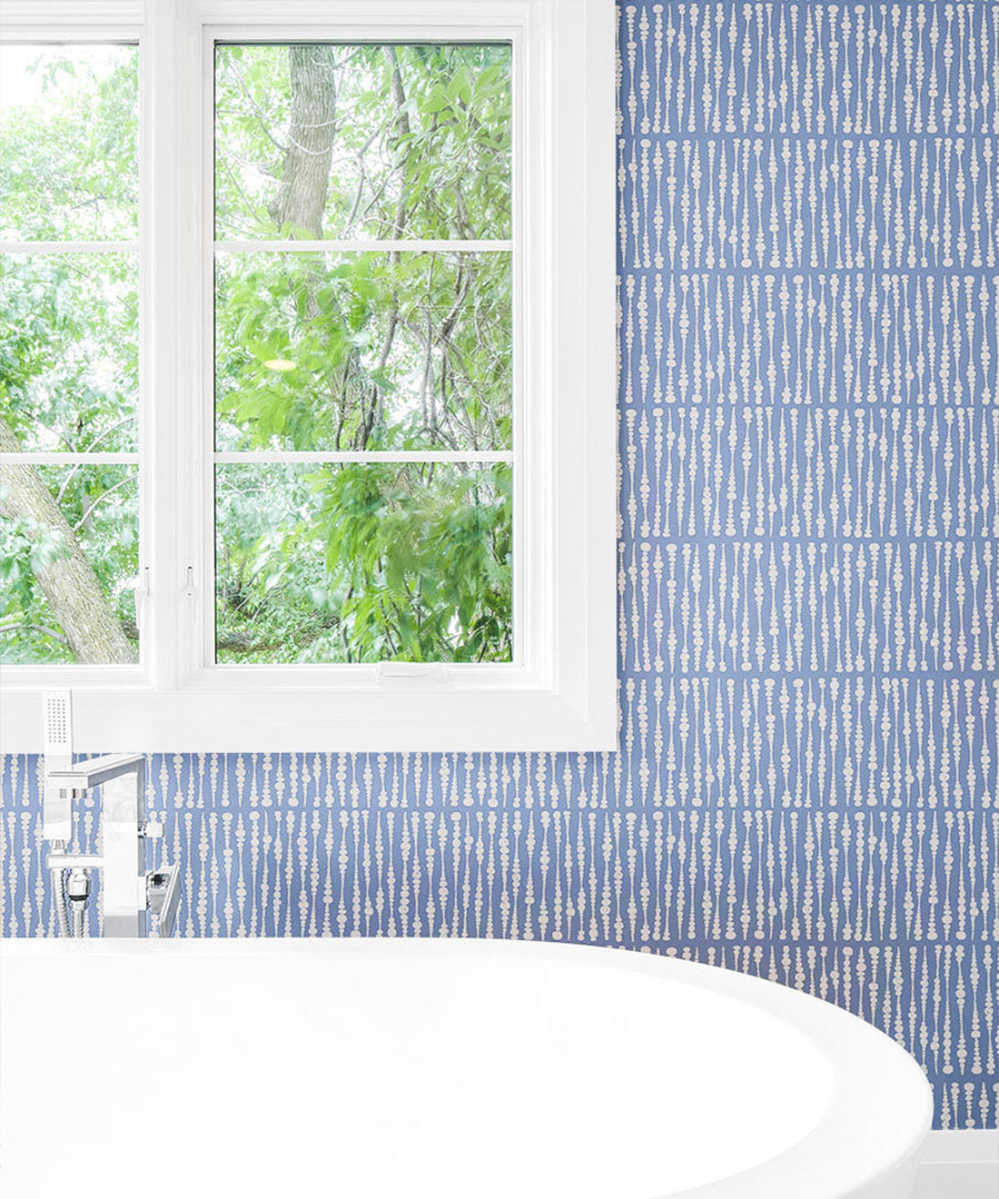 Cercles Deux Wallpaper, Snow Navy