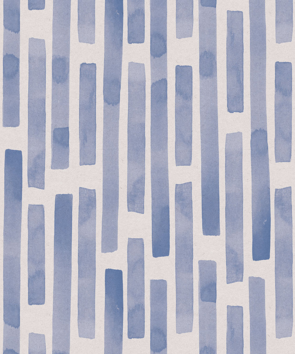 Colonnes Wallpaper, Blue White