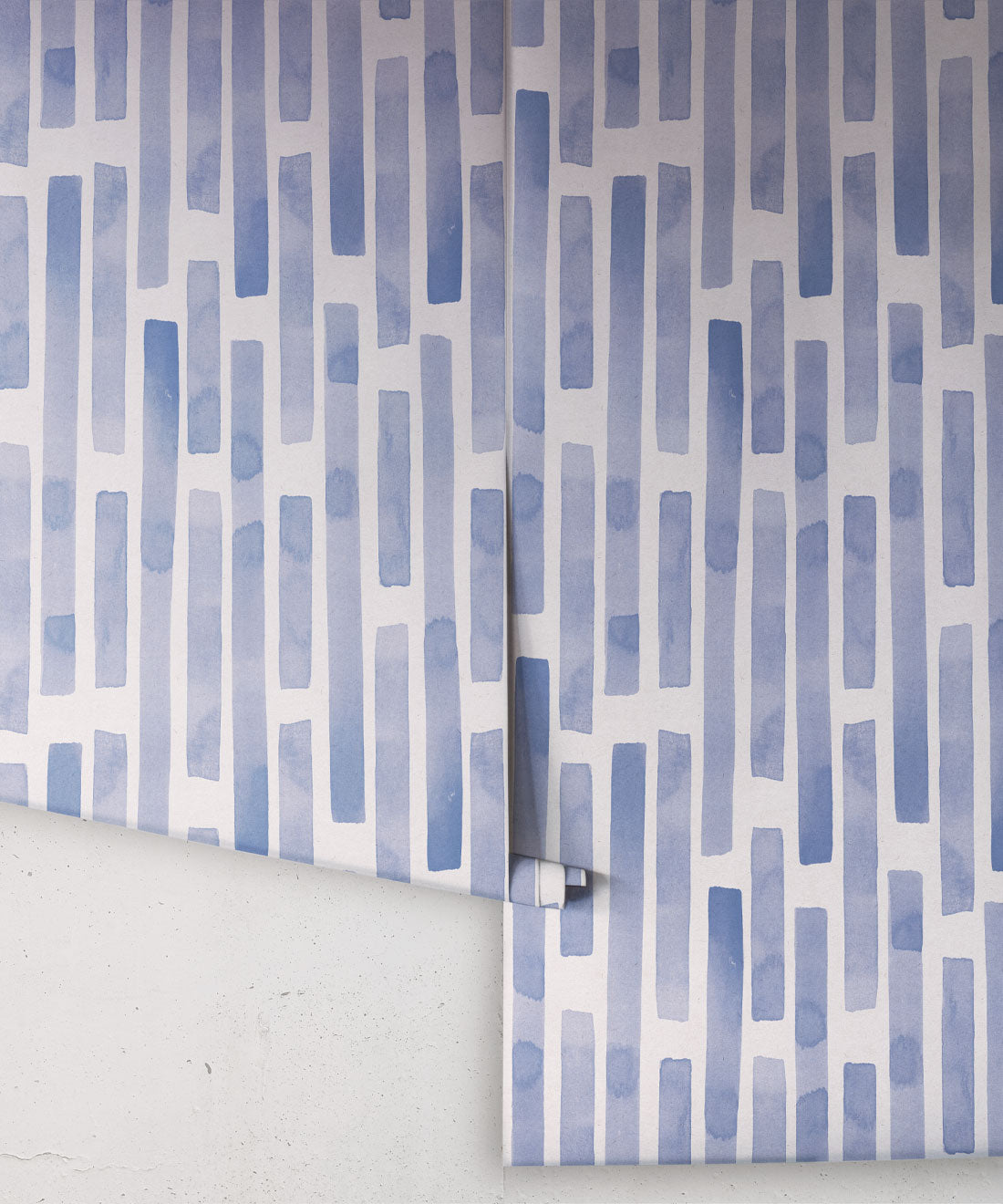 Colonnes Wallpaper, Blue White