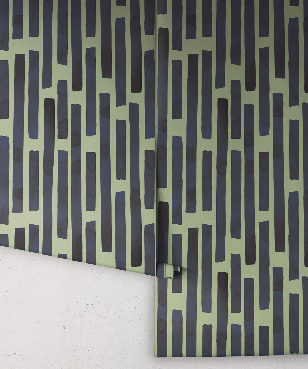 Colonnes Wallpaper, Midnight Green