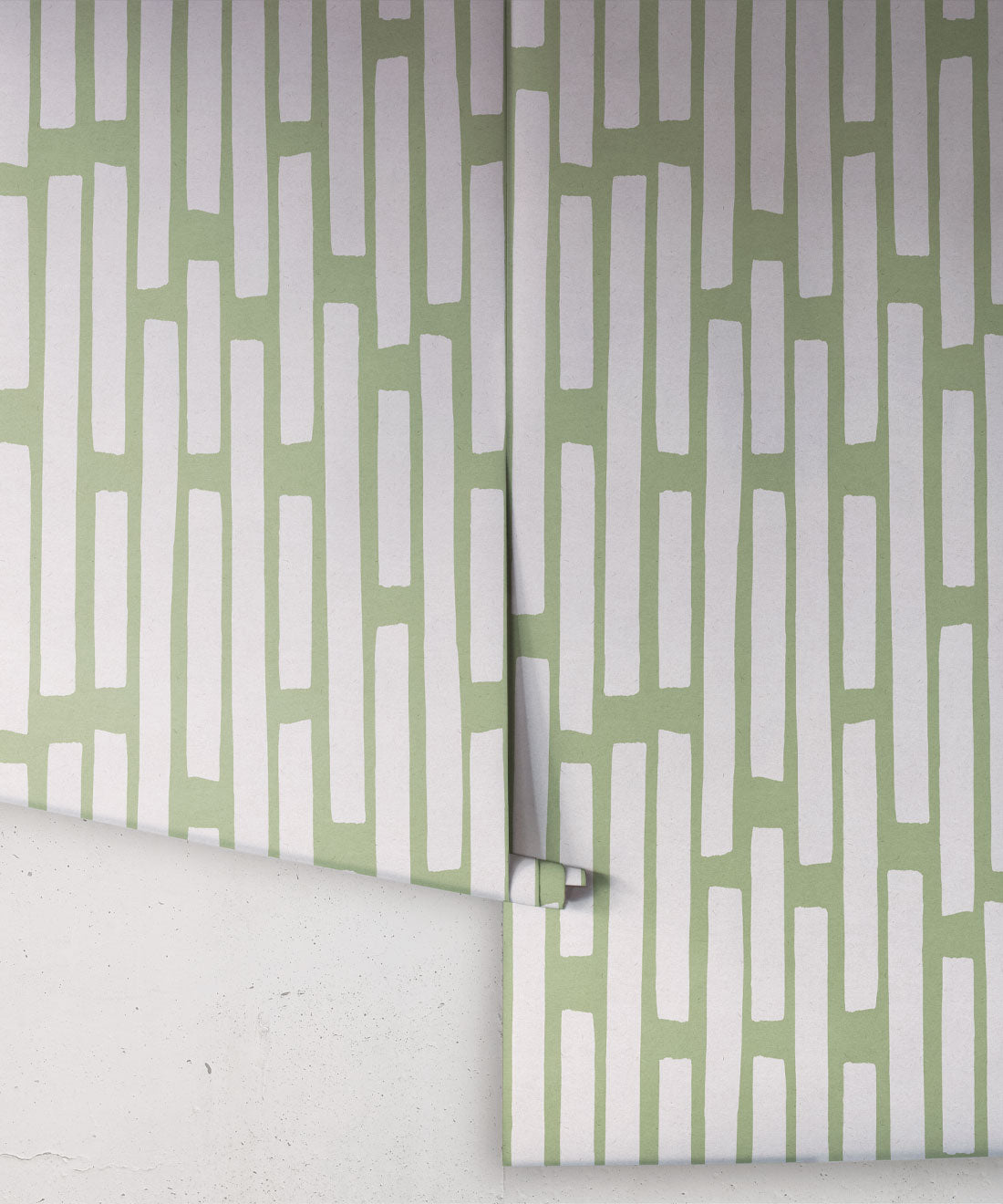 Colonnes Wallpaper, Snow Green