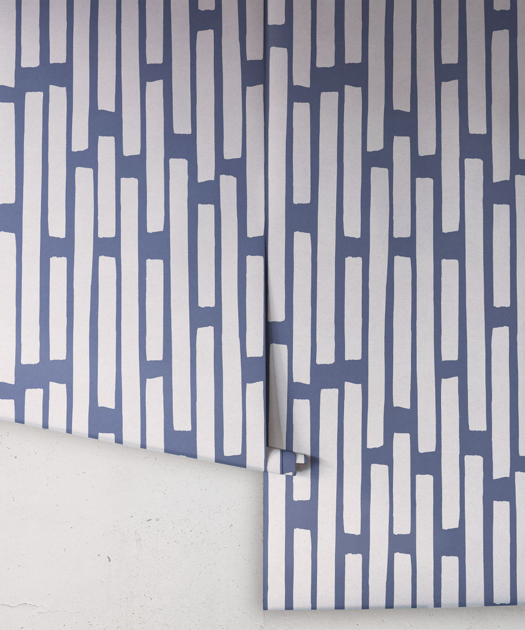Colonnes Wallpaper, Snow Navy
