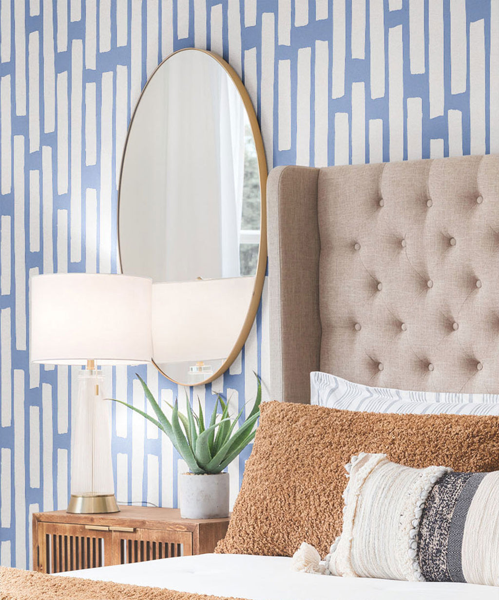 Colonnes Wallpaper, Snow Navy