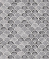 Écailles Wallpaper, Charcoal White