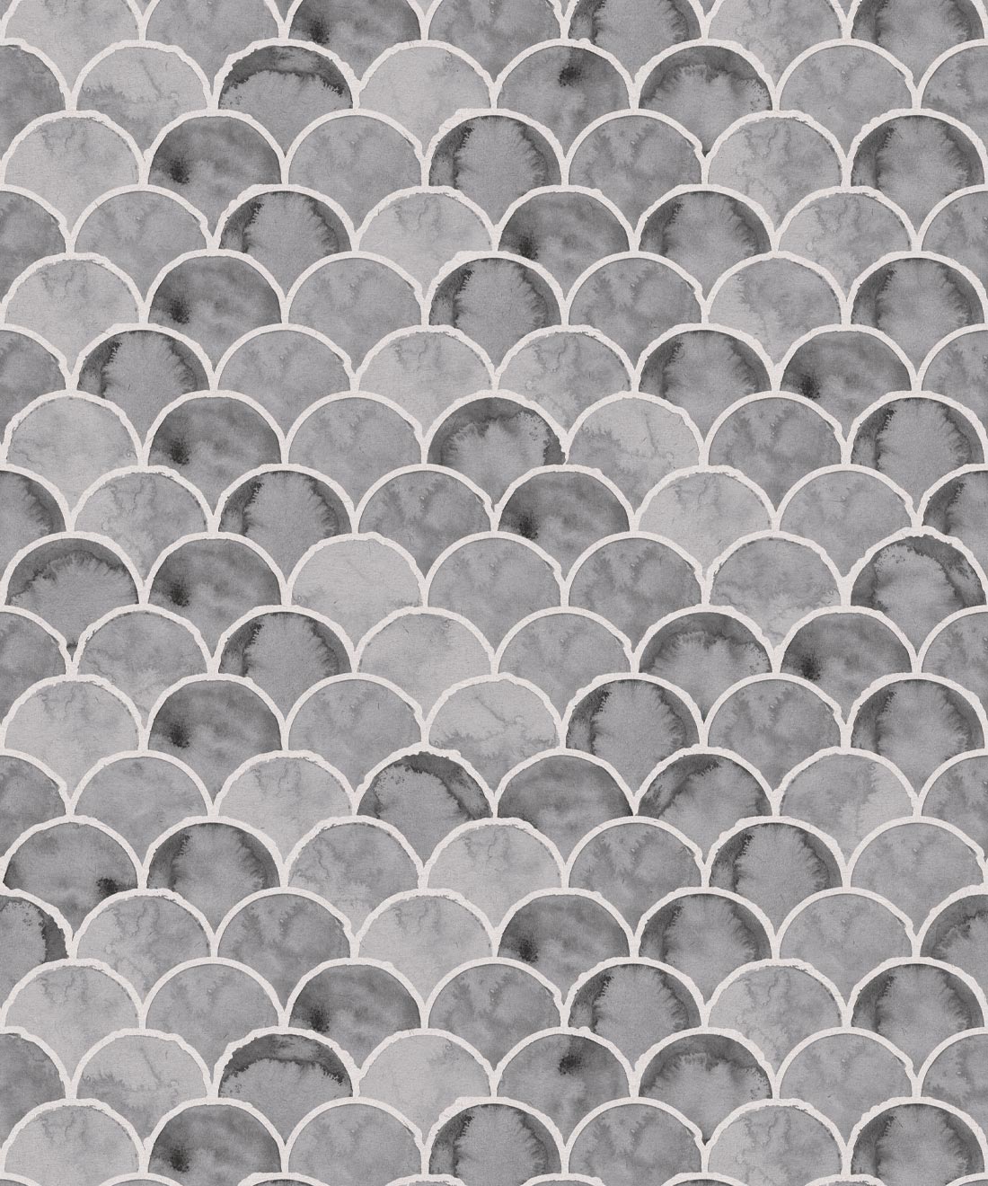 Écailles Wallpaper, Charcoal White