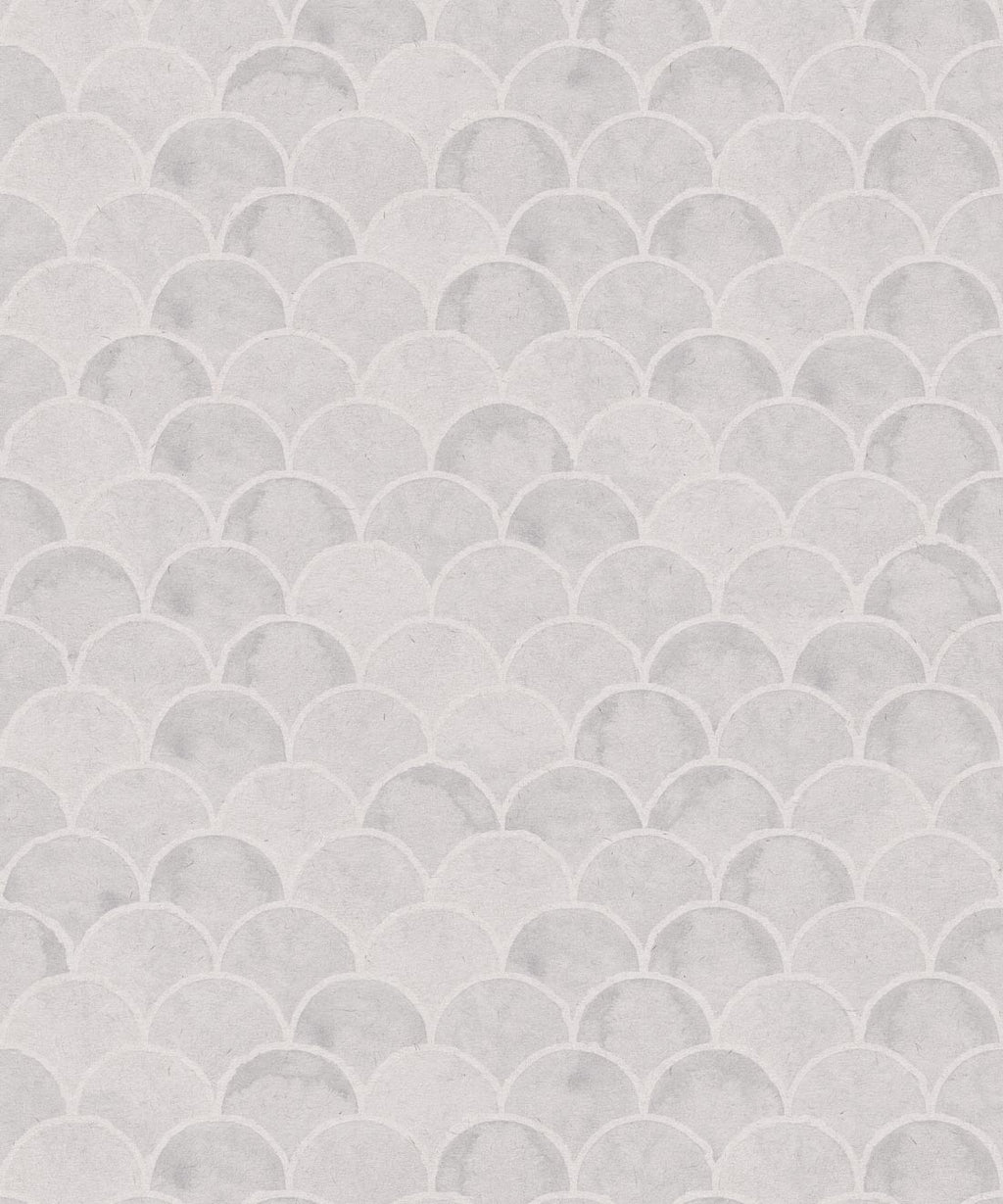 Écailles Wallpaper, Grey White