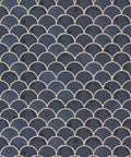 Écailles Wallpaper, Midnight Light Peach