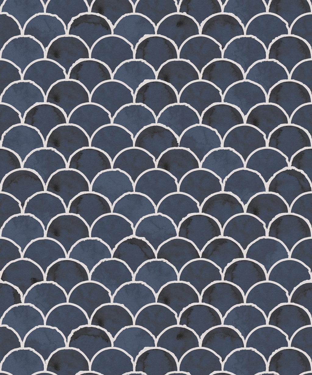 Écailles Wallpaper, Midnight White