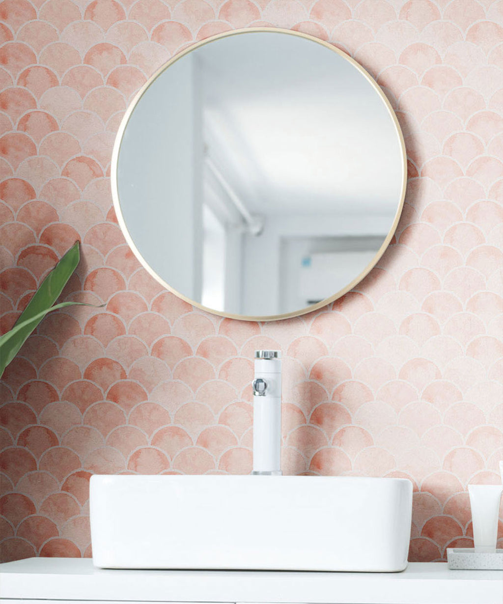 Écailles Wallpaper, Salmon Light Beige