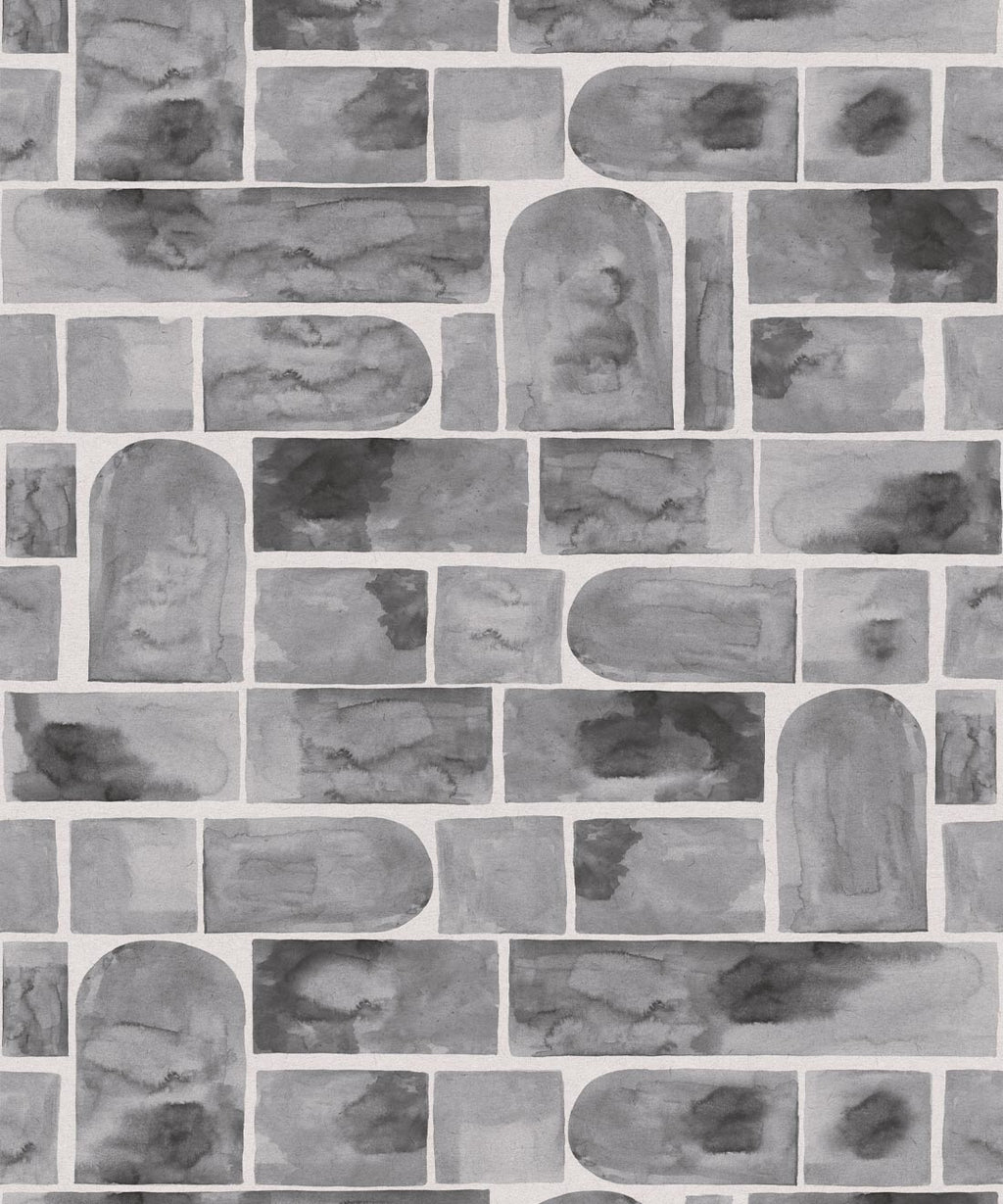 Formes Wallpaper, Charcoal White