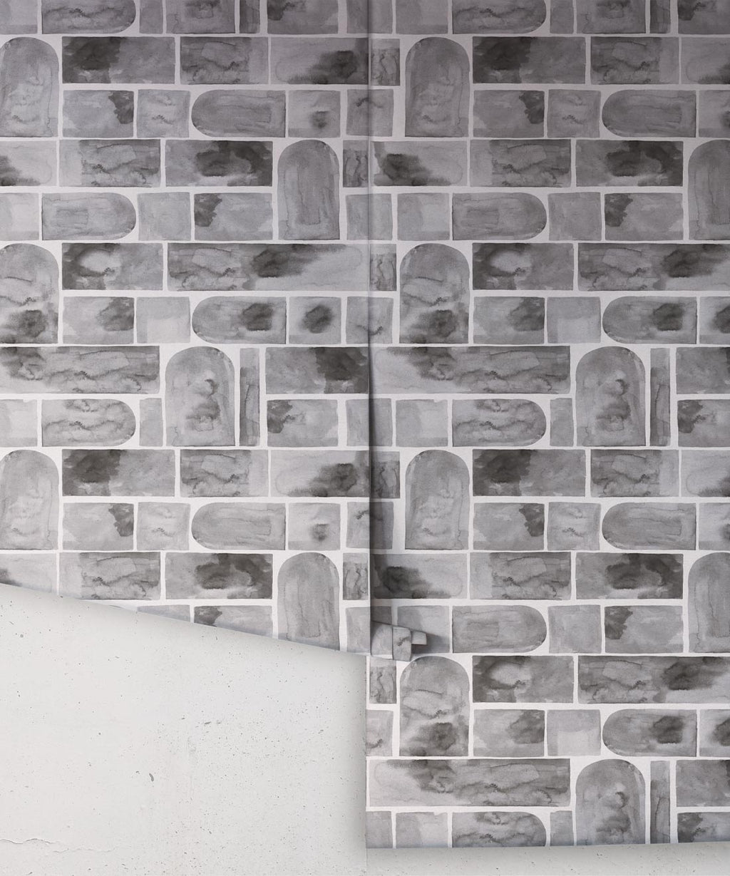Formes Wallpaper, Charcoal White