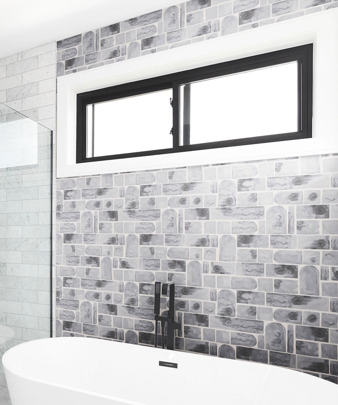 Formes Wallpaper, Charcoal White