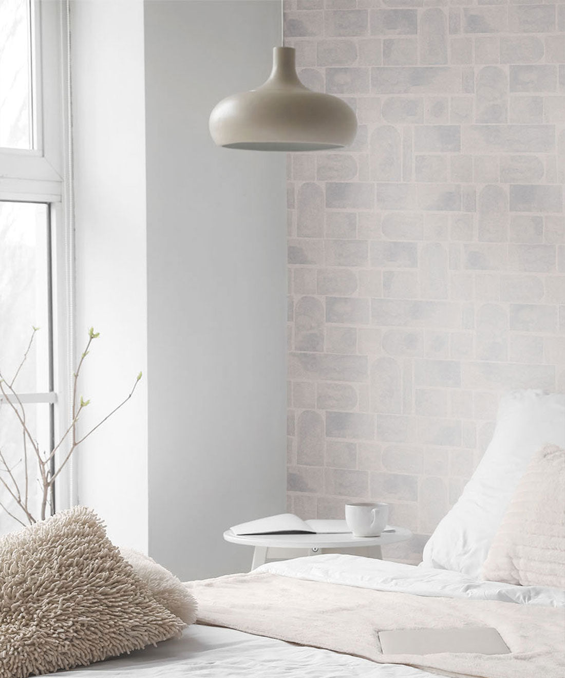 Formes Wallpaper, Grey White