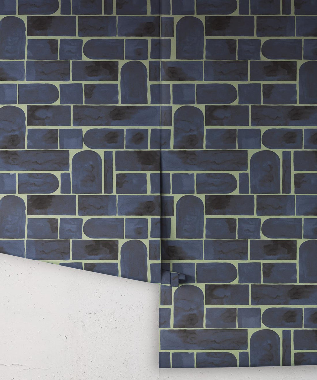 Formes Wallpaper, Midnight Green