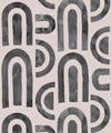 Formes Deux Wallpaper, Charcoal Light Beige