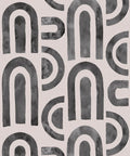 Formes Deux Wallpaper, Charcoal Light Beige
