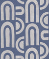 Formes Deux Wallpaper, Grey Navy