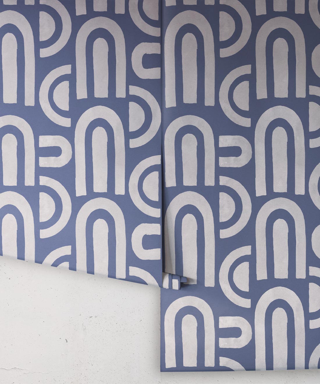 Formes Deux Wallpaper, Grey Navy