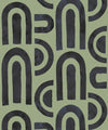 Formes Deux Wallpaper, Midnight Green