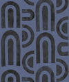 Formes Deux Wallpaper, Midnight Navy