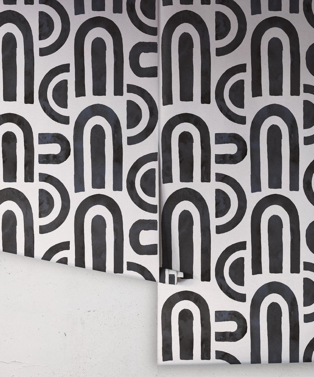 Formes Deux Wallpaper, Midnight White