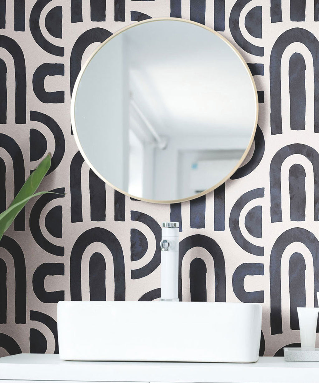 Formes Deux Wallpaper, Midnight White