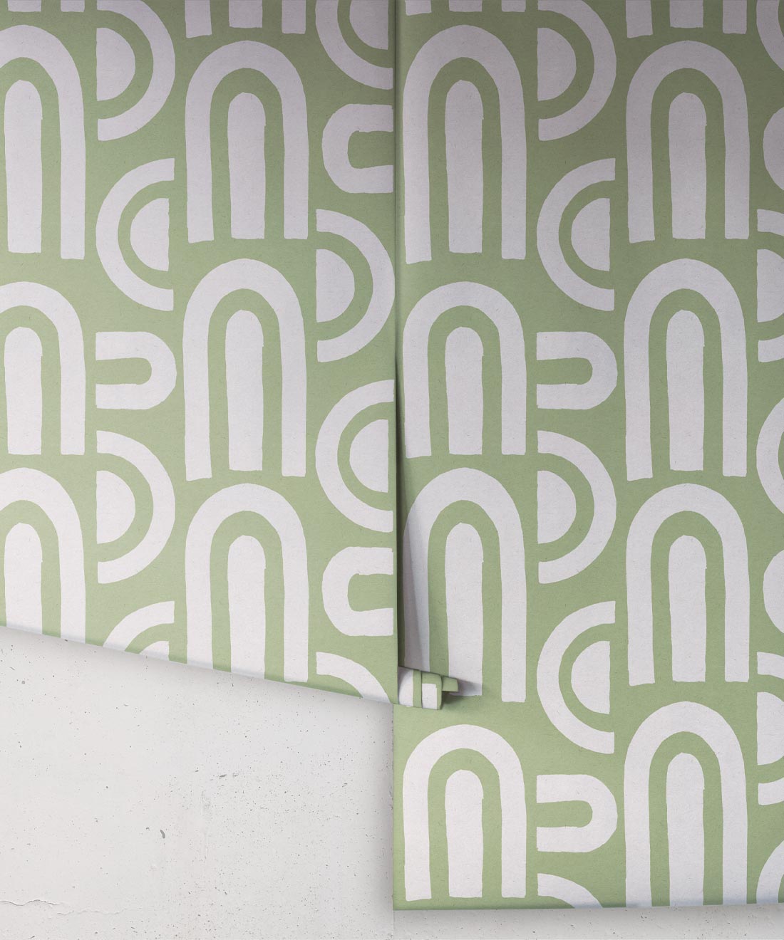 Formes Deux Wallpaper, Snow Green