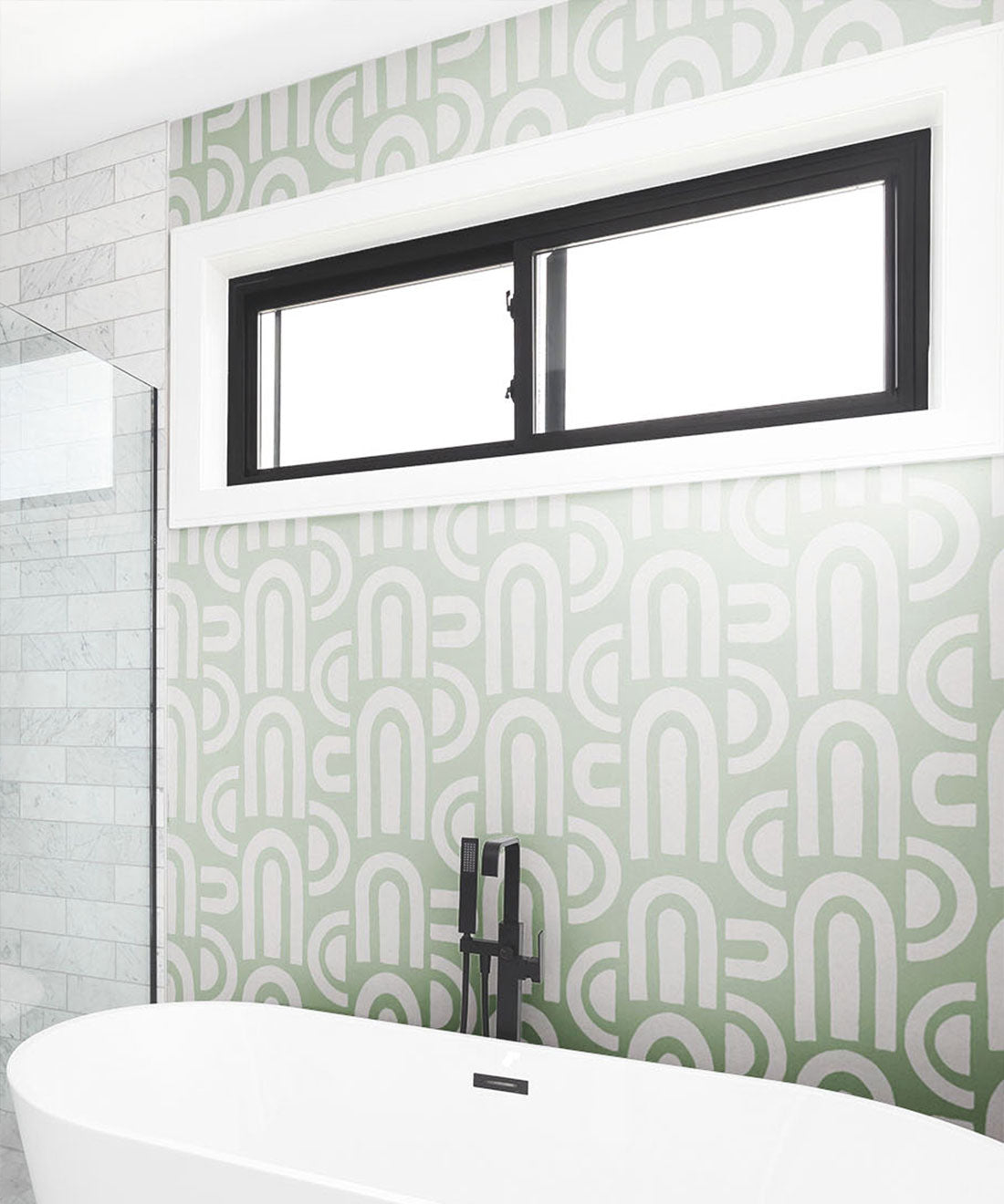Formes Deux Wallpaper, Snow Green