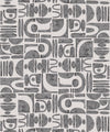 Formes Trois Wallpaper, Charcoal White